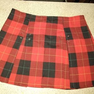 *vintage* Tartan plaid mini skirt large